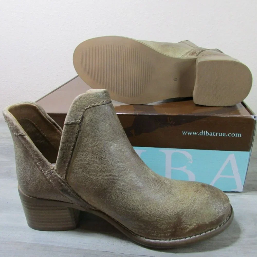 Diba True Women's 6.5 True Work Nerd Pull On Boots - Tan - 90057